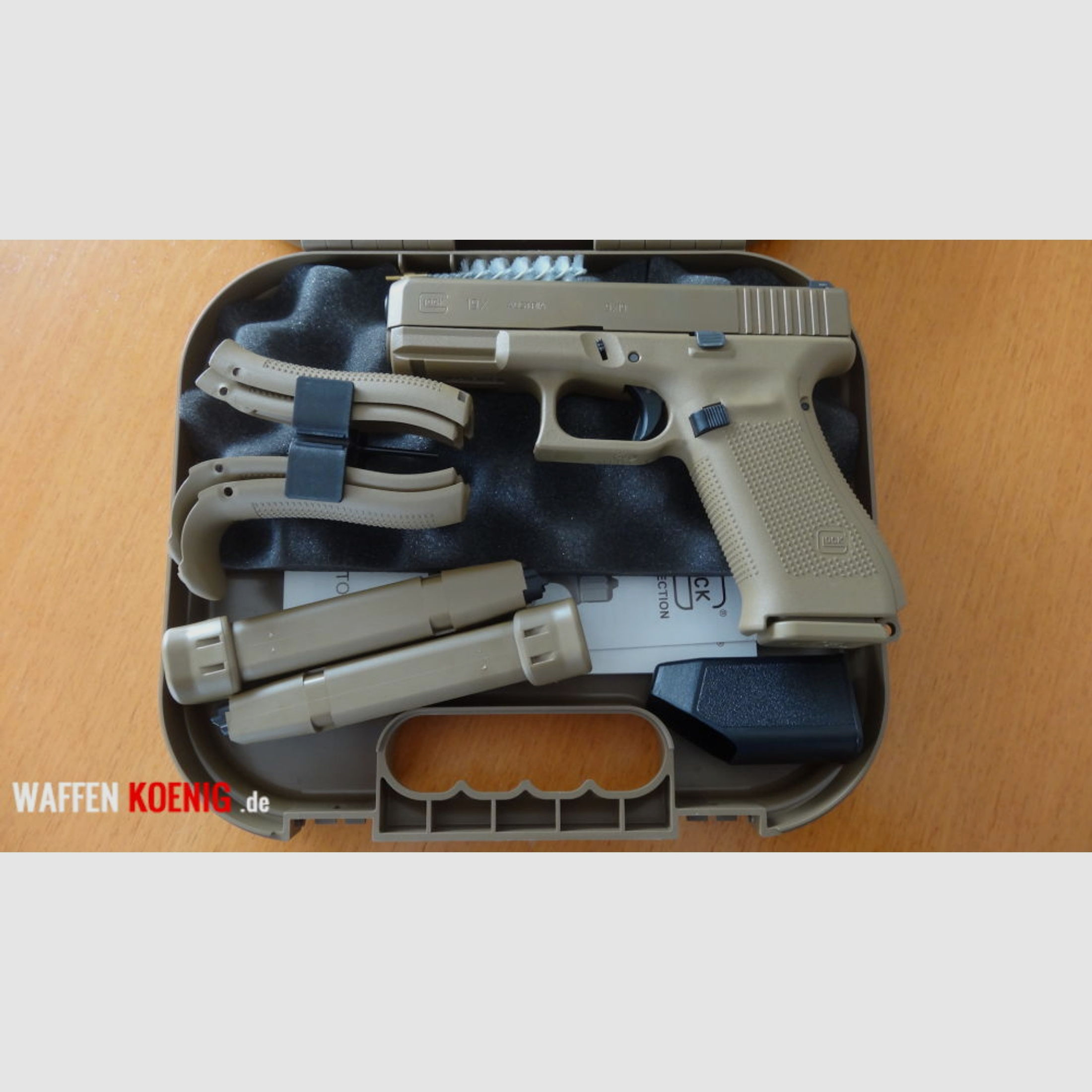 Glock	 SL-Pistole: Glock 19X-Cal. 9x19 mm in Coyote Tan