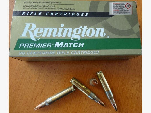 Remington	 20 Patronen:Remington Premier Match, 52 grs HPBT Cal. 223 Rem.
