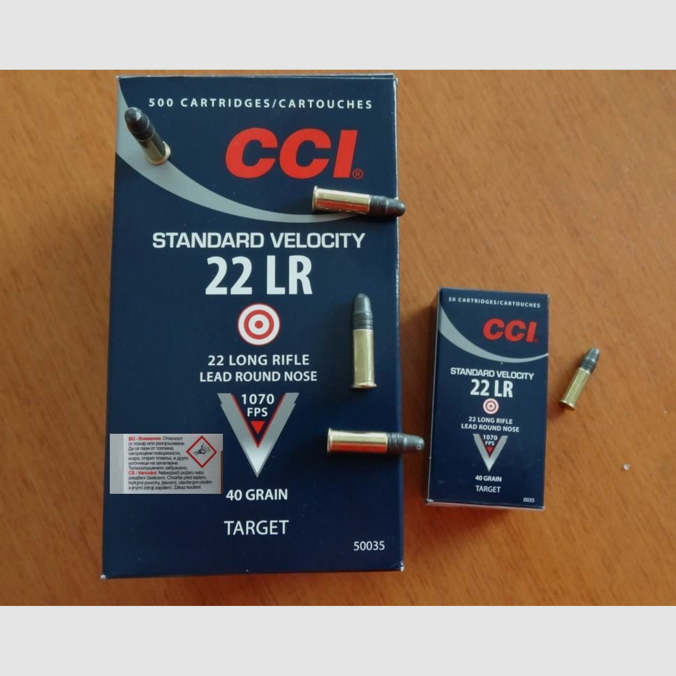 CCI,	 CCI, Munition; CCI-Standard Velocity Target .22 LfB
