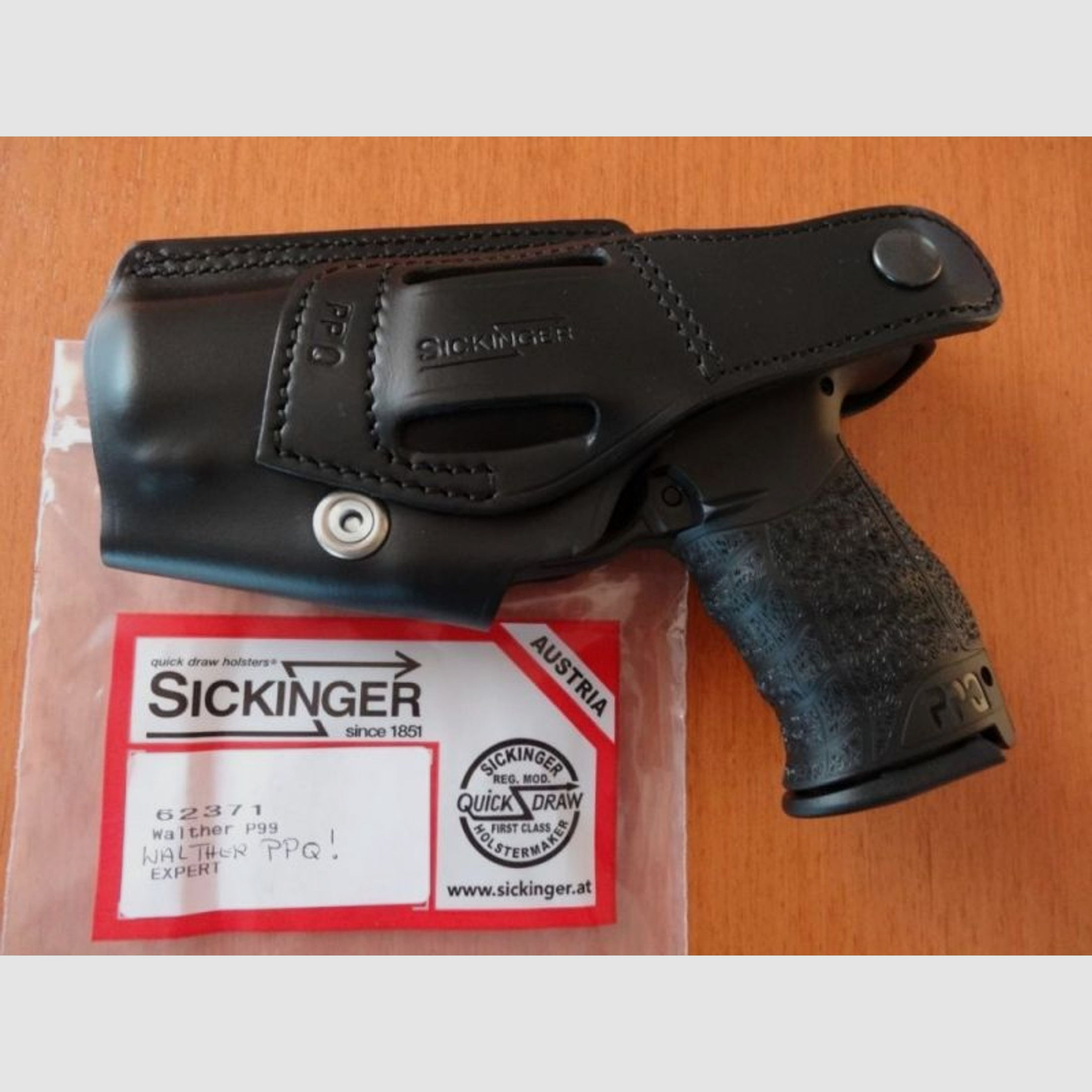 Sickinger	 Sickinger Holster EXPERT schwarz für SL- Pistole Walther P99 / PPQ