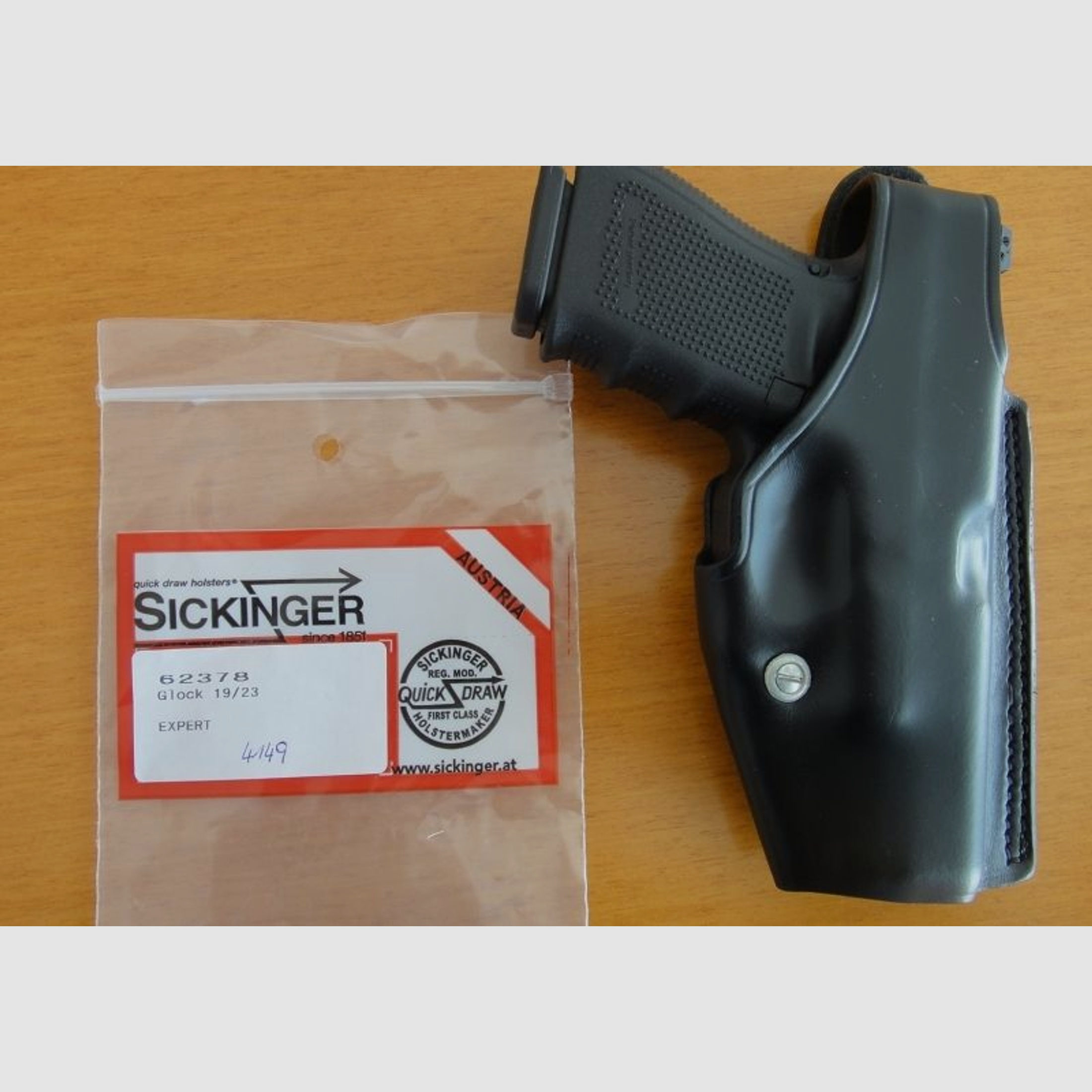Sickinger	 Sickinger Holster EXPERT schwarz für SL-Pistole Glock 19/23