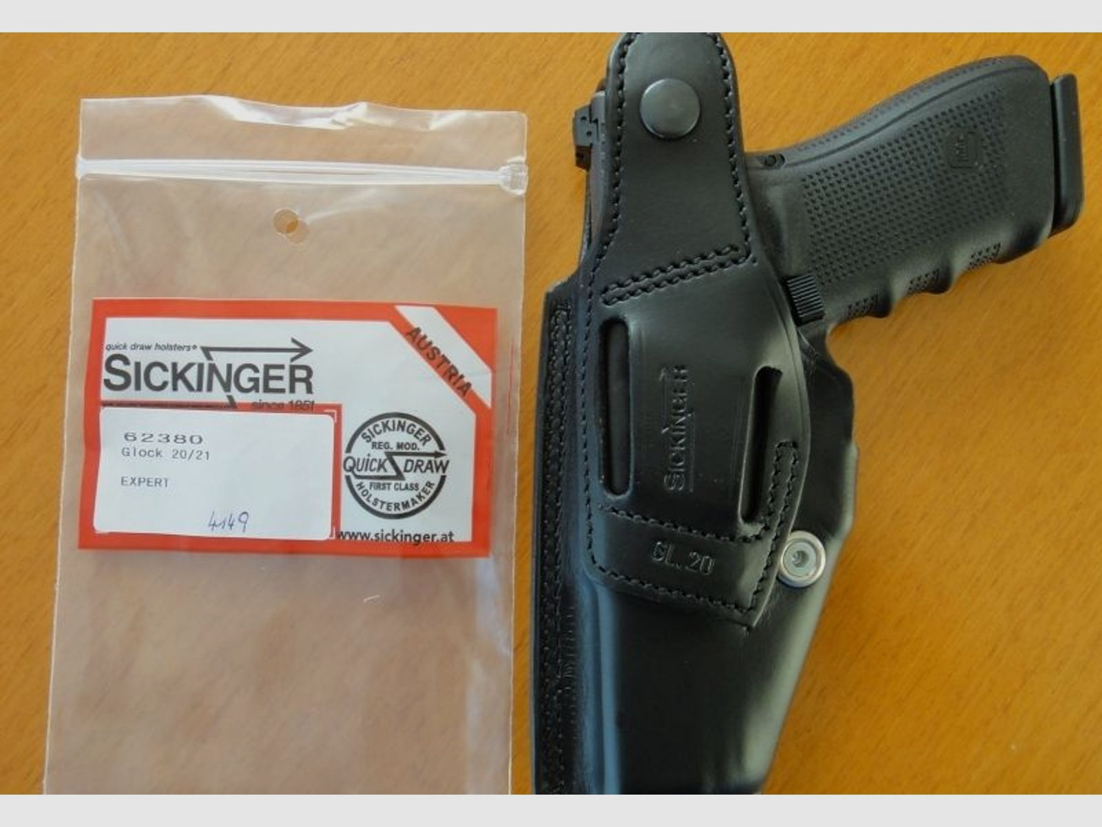 Sickinger	 Sickinger Holster EXPERT schwarz für SL-Pistole Glock 20/21