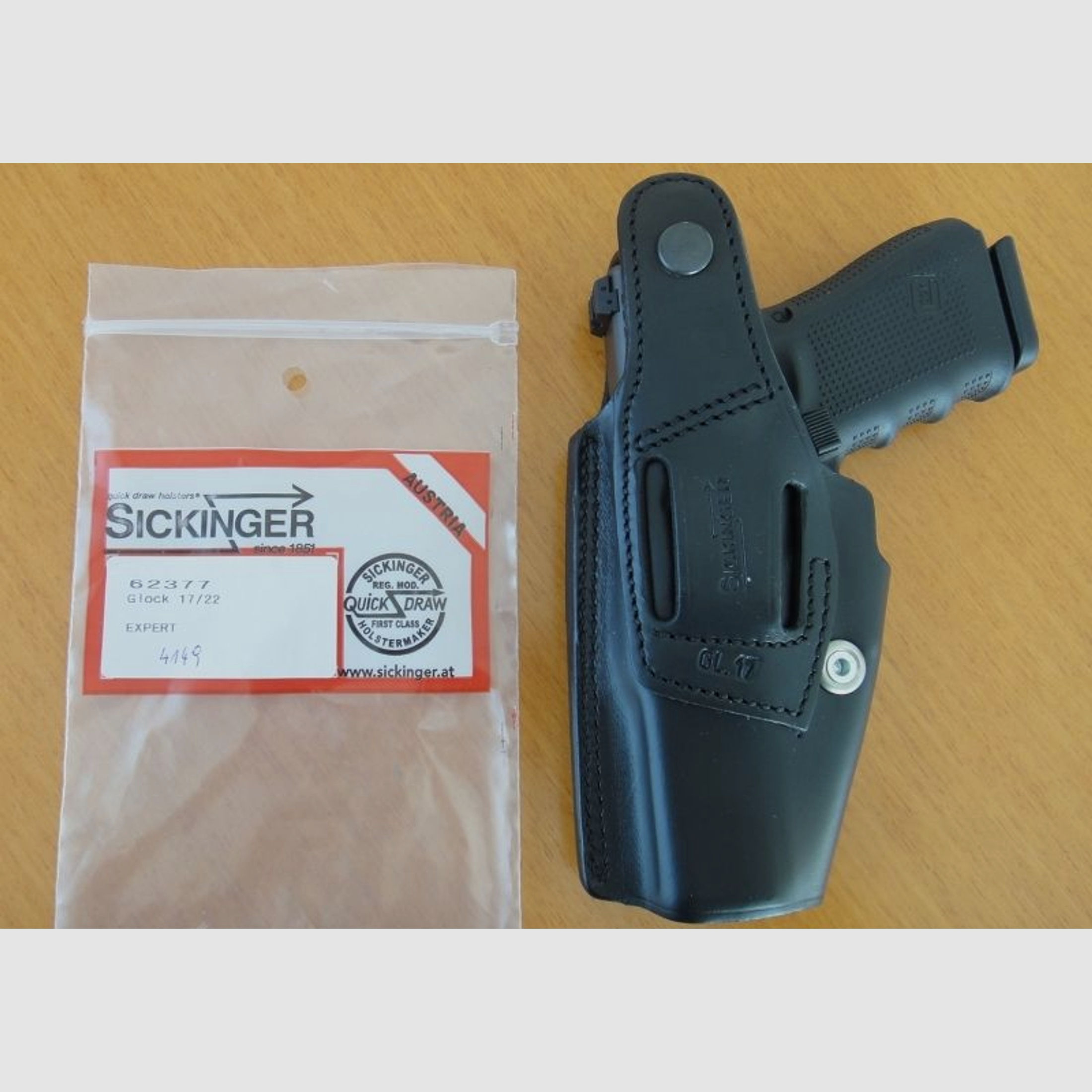Sickinger	 Sickinger Holster EXPERT schwarz für SL-Pistole Glock 17/22