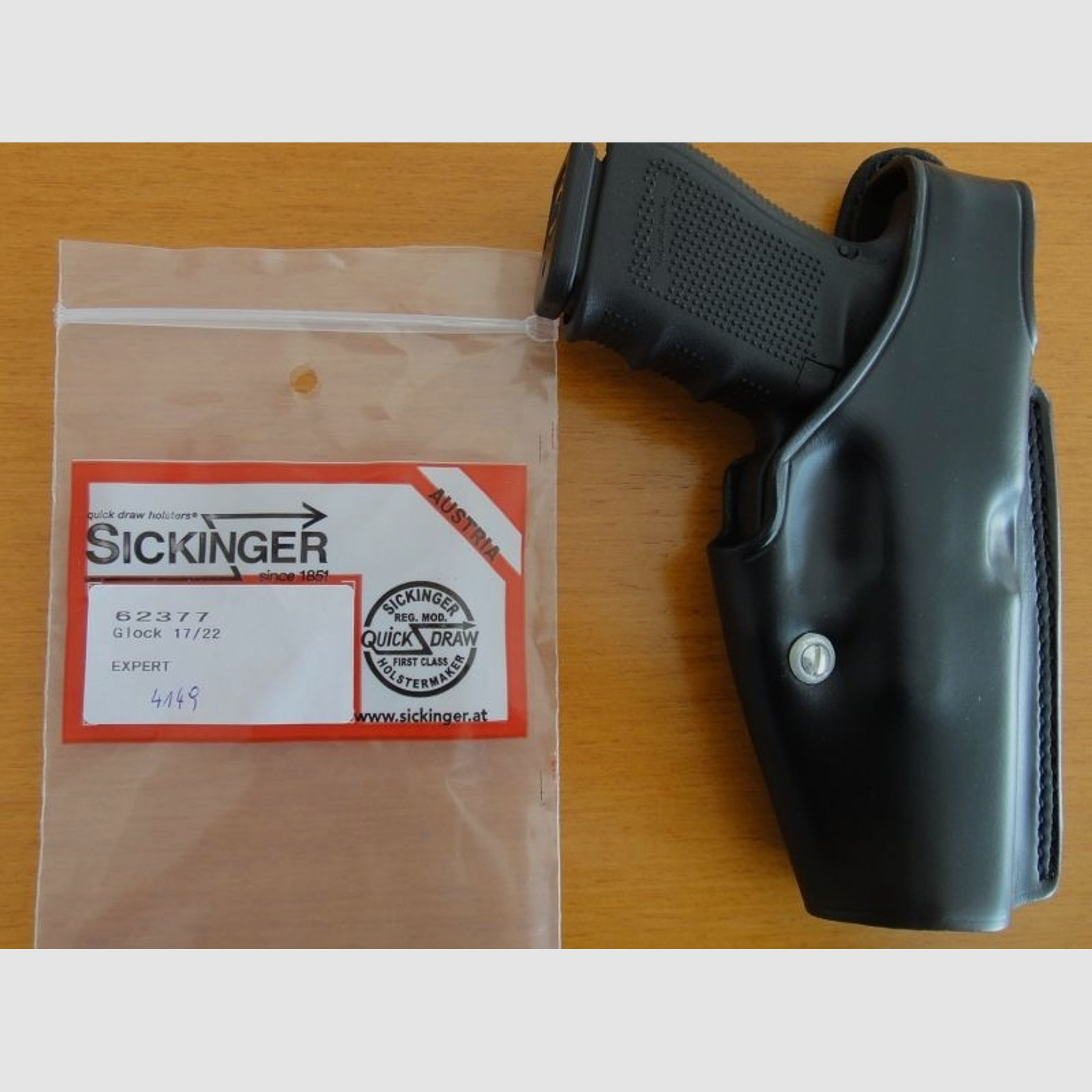 Sickinger	 Sickinger Holster EXPERT schwarz für SL-Pistole Glock 17/22