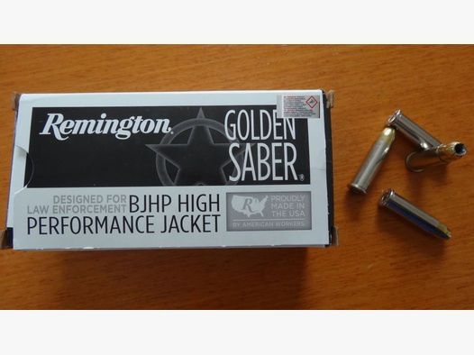 Remington	 50 PATRONEN CAL. 38 Special+P -  REMINGTON GOLDEN SABER BONDED HPJ 8,1 G - 125 GRS