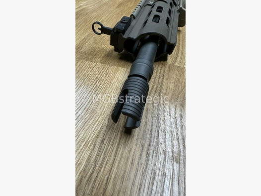 H&K G95K Mündungsfeuerdämpfer passend für MR223 / M15x1 HK	 mit Rotex-V / A2 / Nato Schnittstelle / mit Schalldämpferschnittstelle passend für Heckler & Koch 416 G95A1 G95KA1 G95K MR223