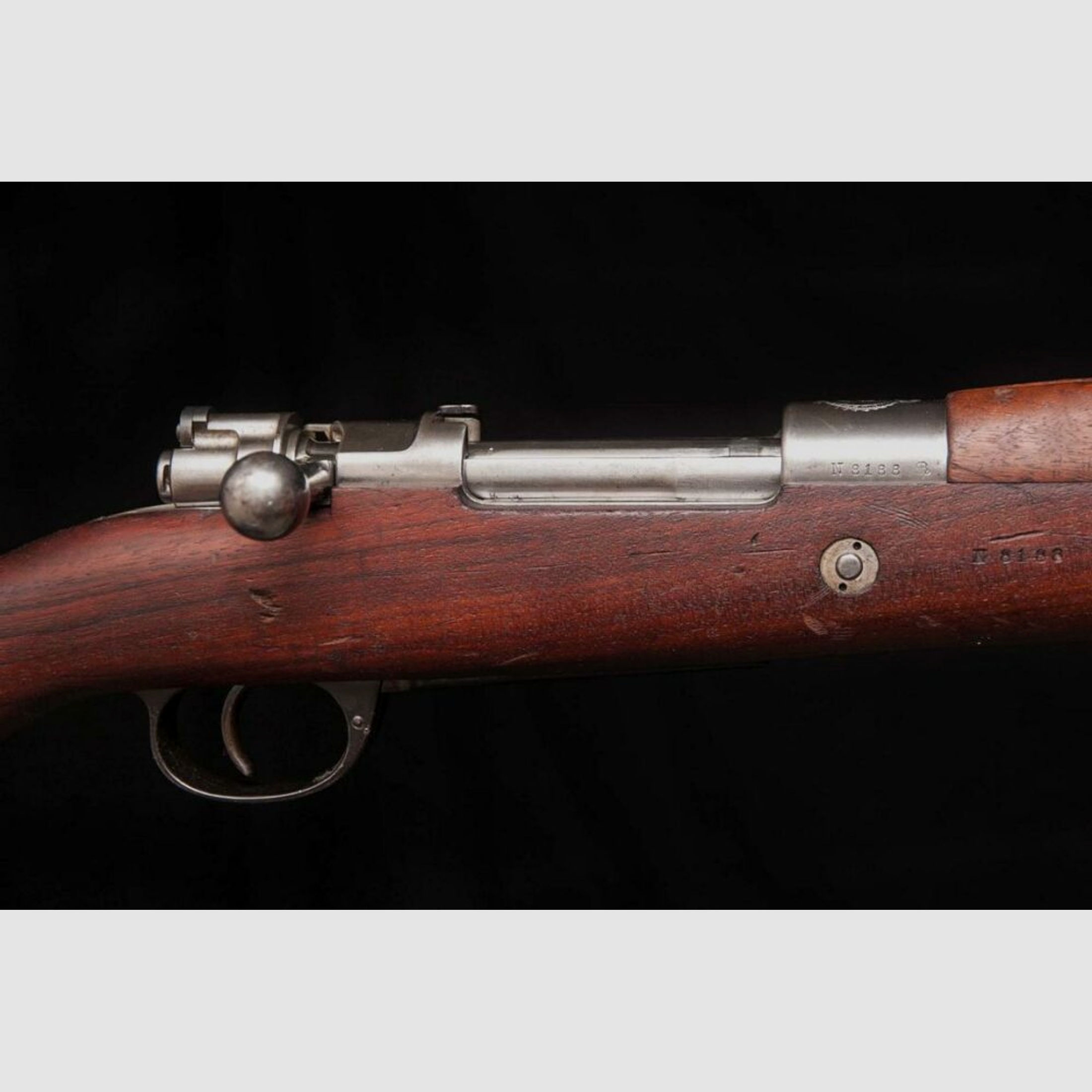 DWM Berlin Mauser 98	 1909 Argentino nummerngleich, nummerngleicher Putzstock