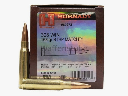 Hornady	 .308 Win. BTHP Match 10,9g/168grs - 50Stk