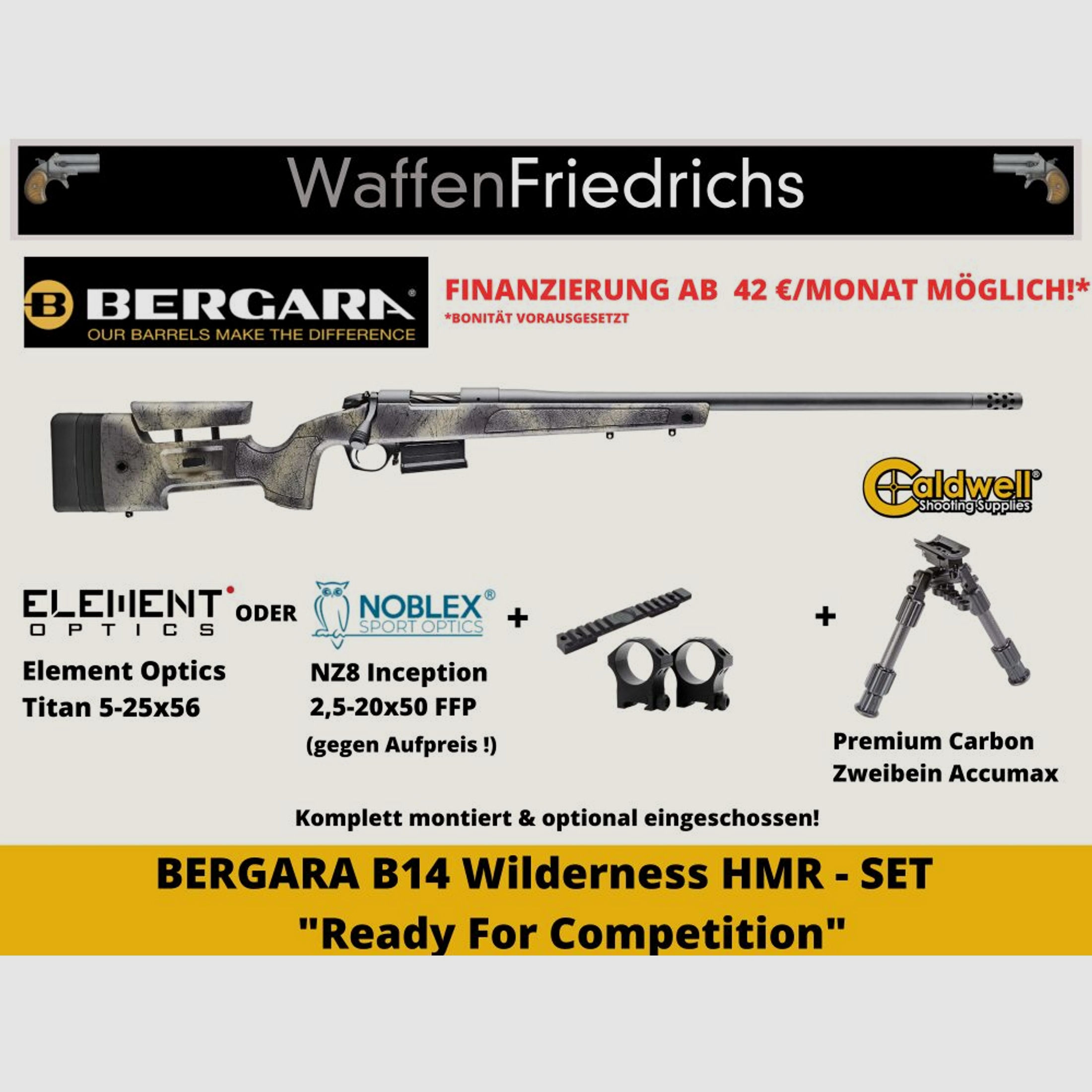 Bergara	 B14 WILDERNESS HMR | Ready for Competition - Komplettangebot - Waffen Friedrichs