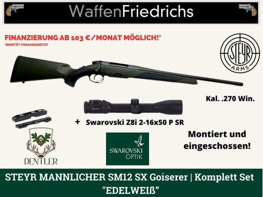 STEYR MANNLICHER	 SM 12 SX Goiserer | Komplettangebot "Edelweiß" - Waffen Friedrichs