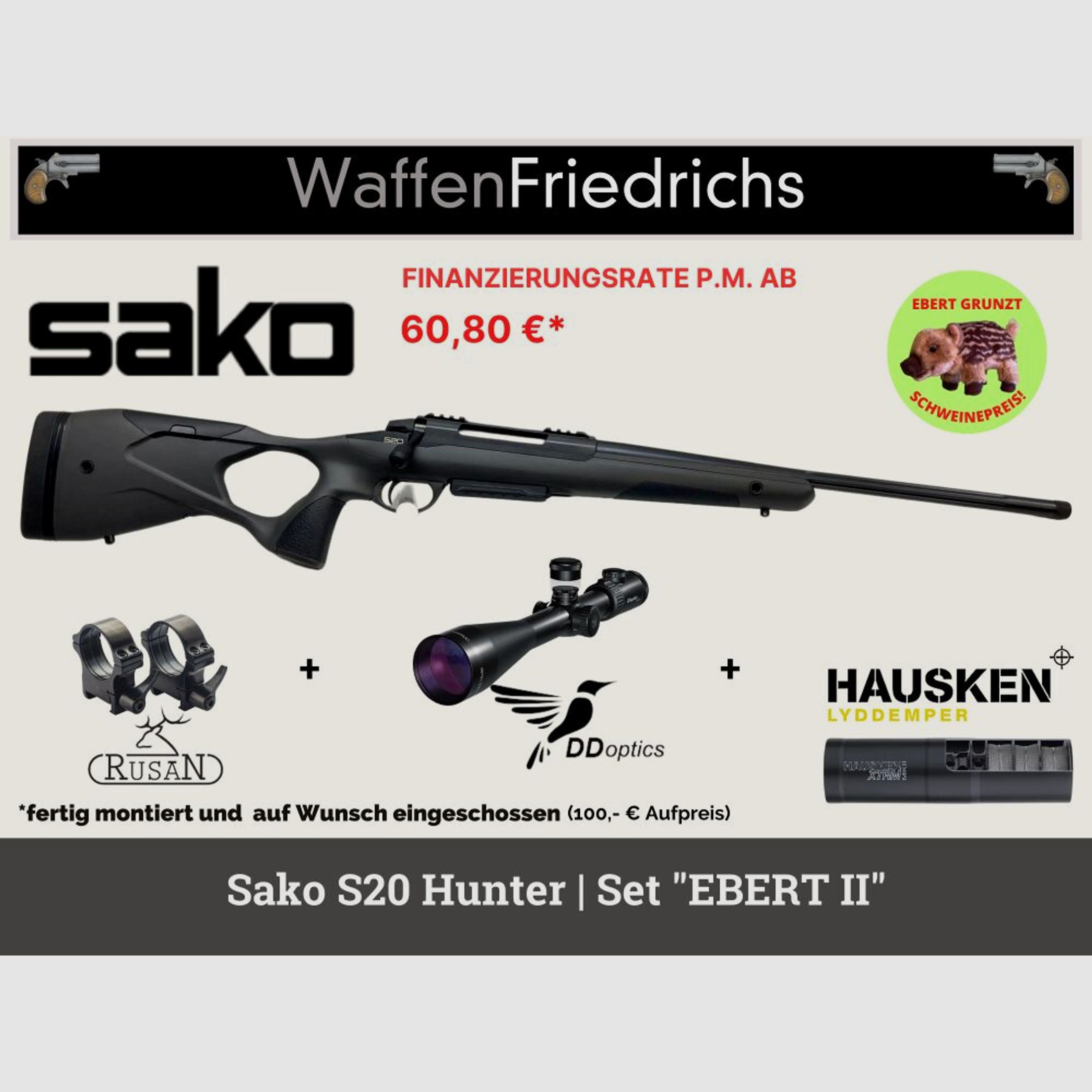 SAKO	 S20 Hunter | Jungjäger Komplettangebot "EBERT II" - Waffen Friedrichs