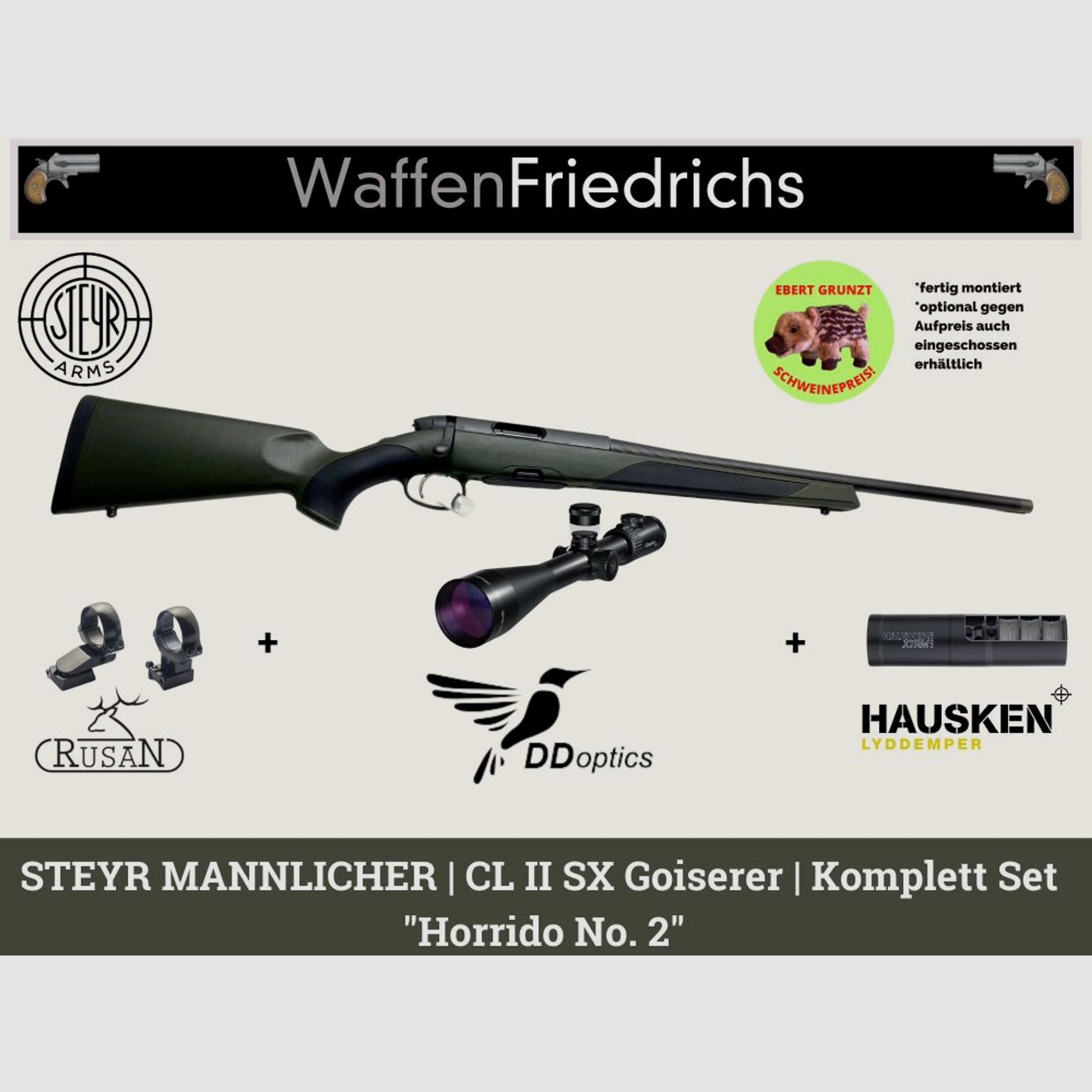 STEYR ARMS	 CL II SX Goiserer "HORRIDO No. 2" - Kaliber zur Auswahl| Komplettangebot Jungjäger - Waffen Friedrichs