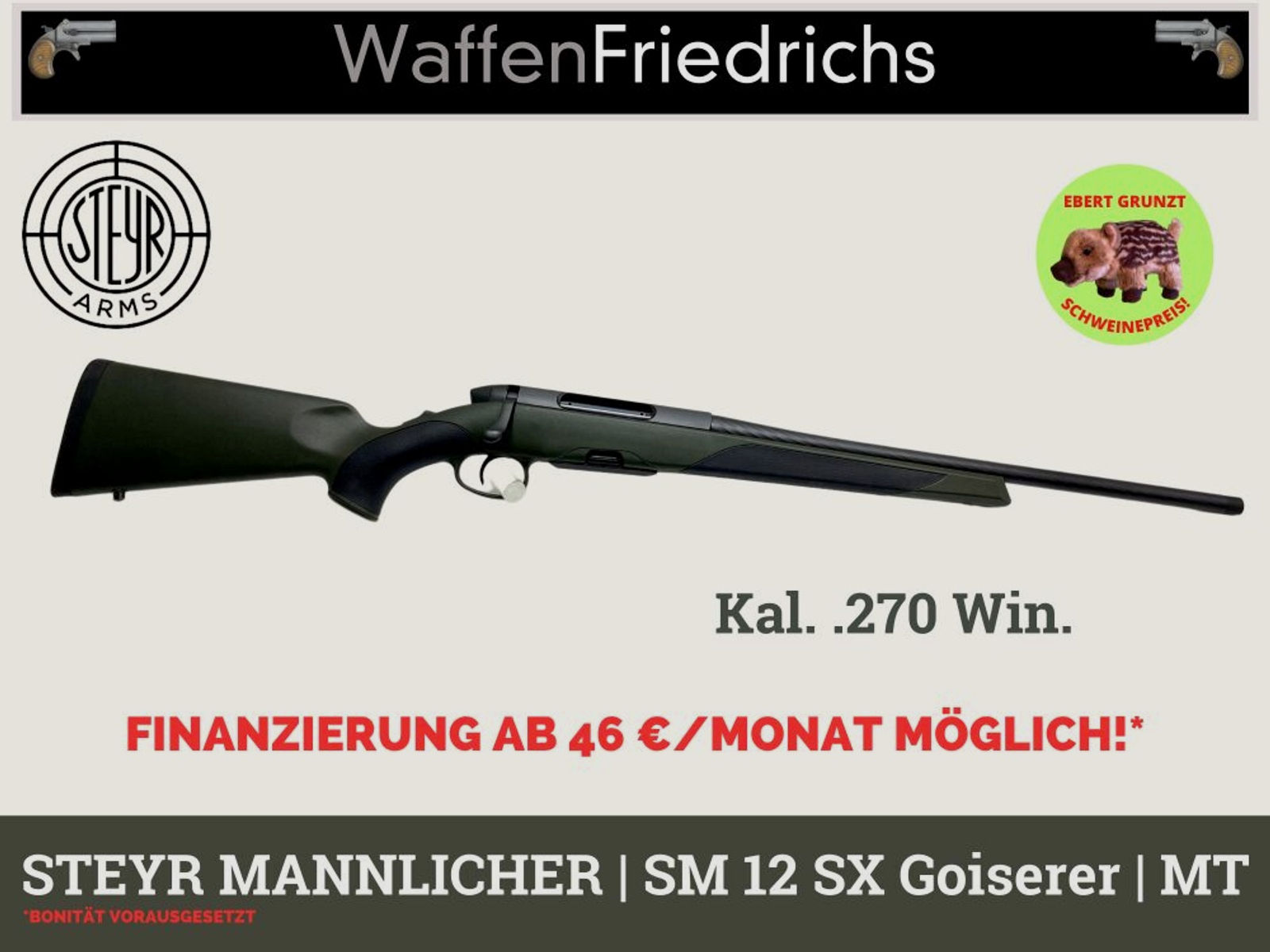 STEYR MANNLICHER	 SM 12 SX Goiserer - Waffen Friedrichs