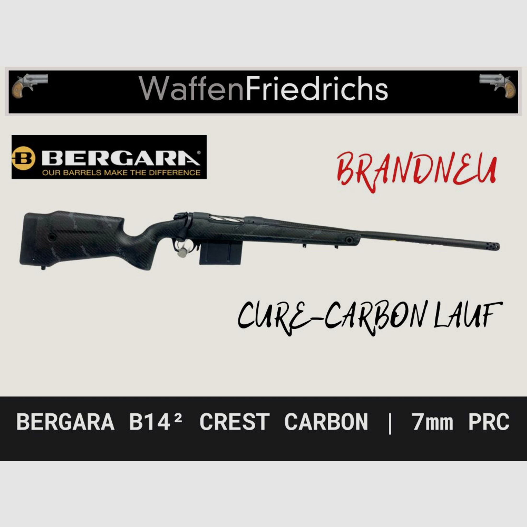 Bergara	 B14² Crest Carbon mit Carbonlauf und Carbonschaft - Waffen Friedrichs