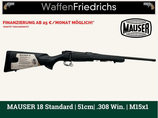 MAUSER	 18 Standard | 51cm | M15x1 - Waffen Friedrichs