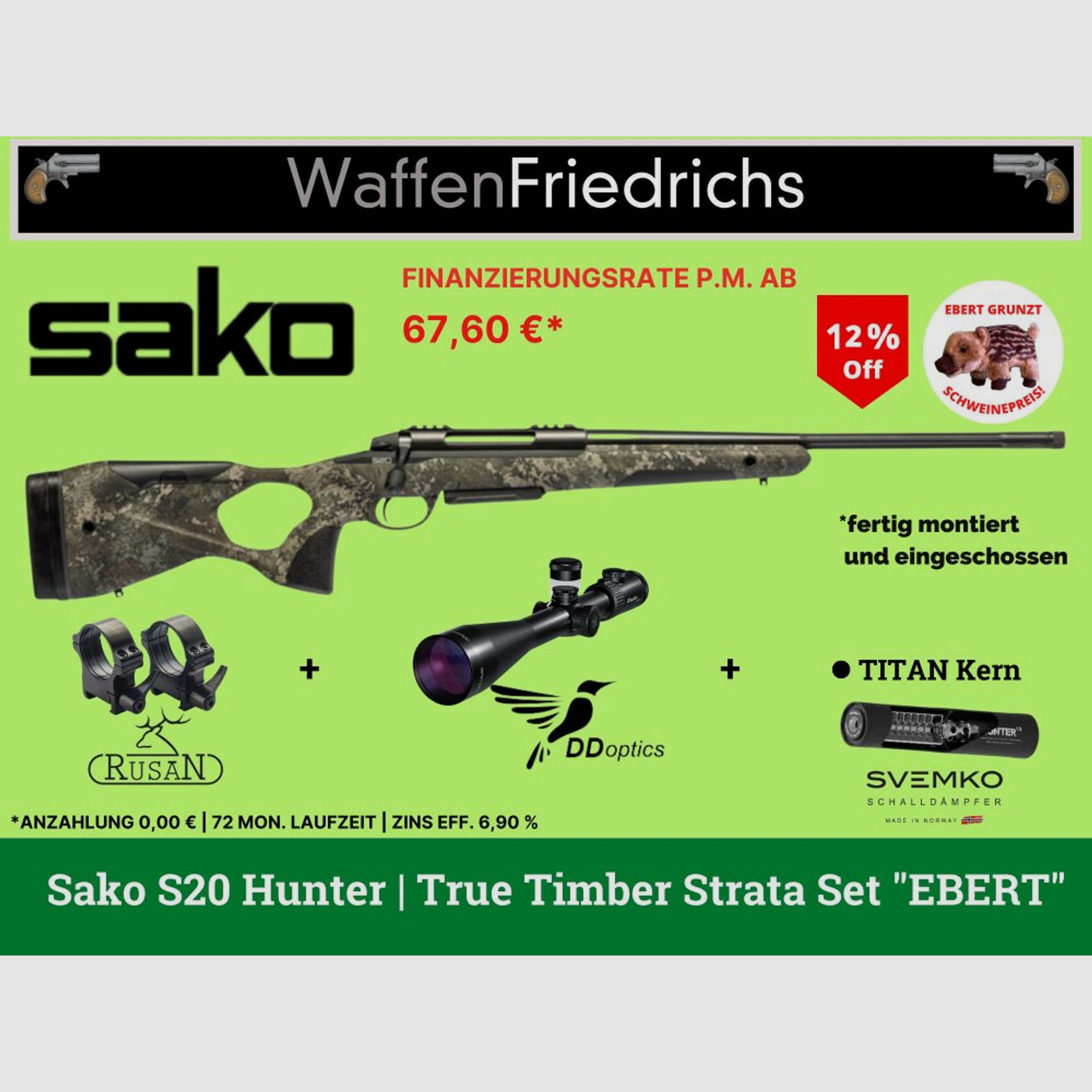 SAKO	 S20 Hunter True Timber Strata | Jungjäger Komplettangebot - Waffen Friedrichs