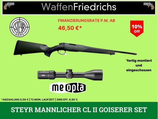 STEYR MANNLICHER	 CL II SX Goiserer SET | Komplettangebot Jungjäger - Waffen Friedrichs