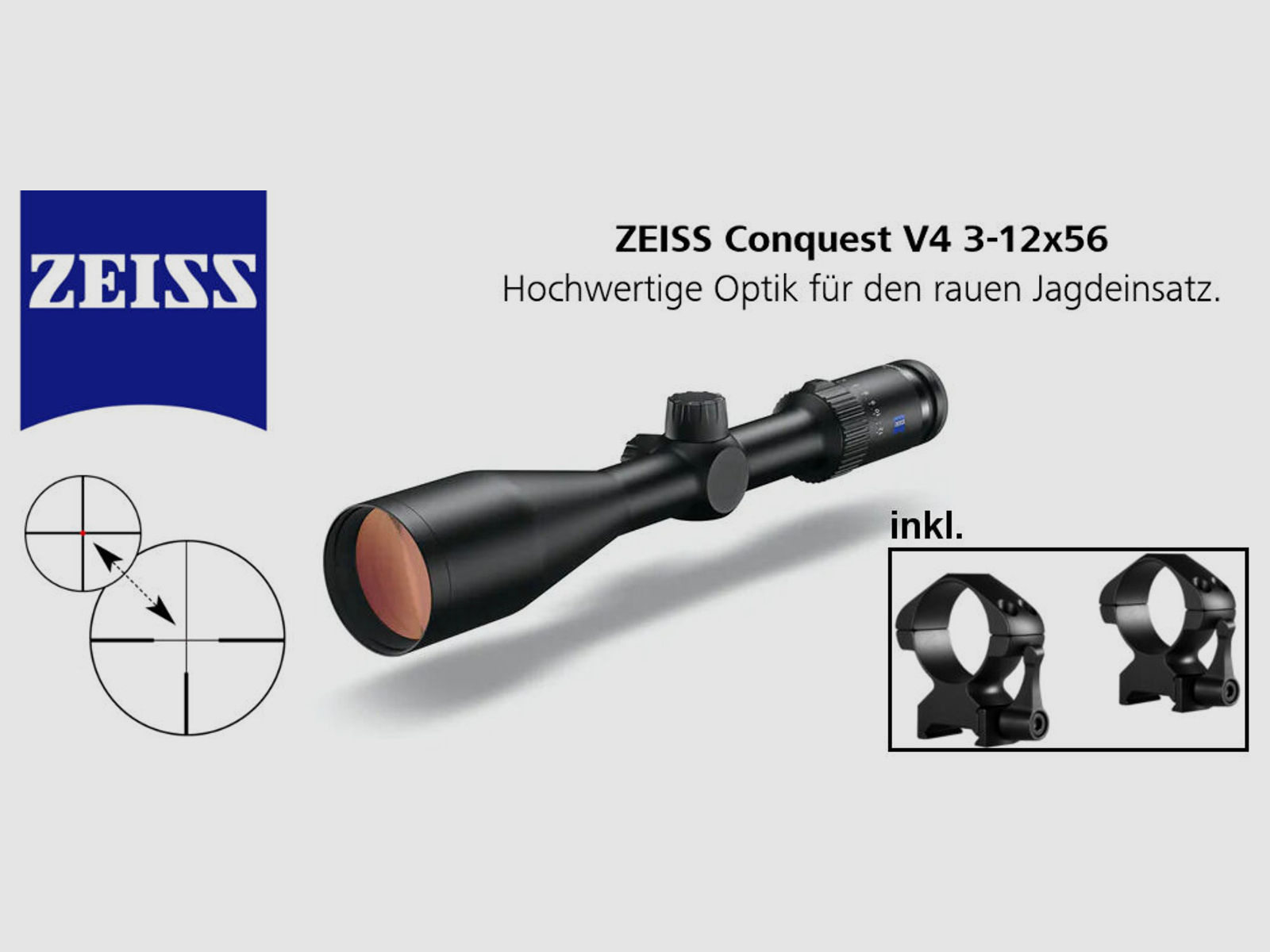Brenner Komplettpaket:	 BR20 B&H Prohunter Flex Lochschaft mit Zeiss V4 fertig montiert