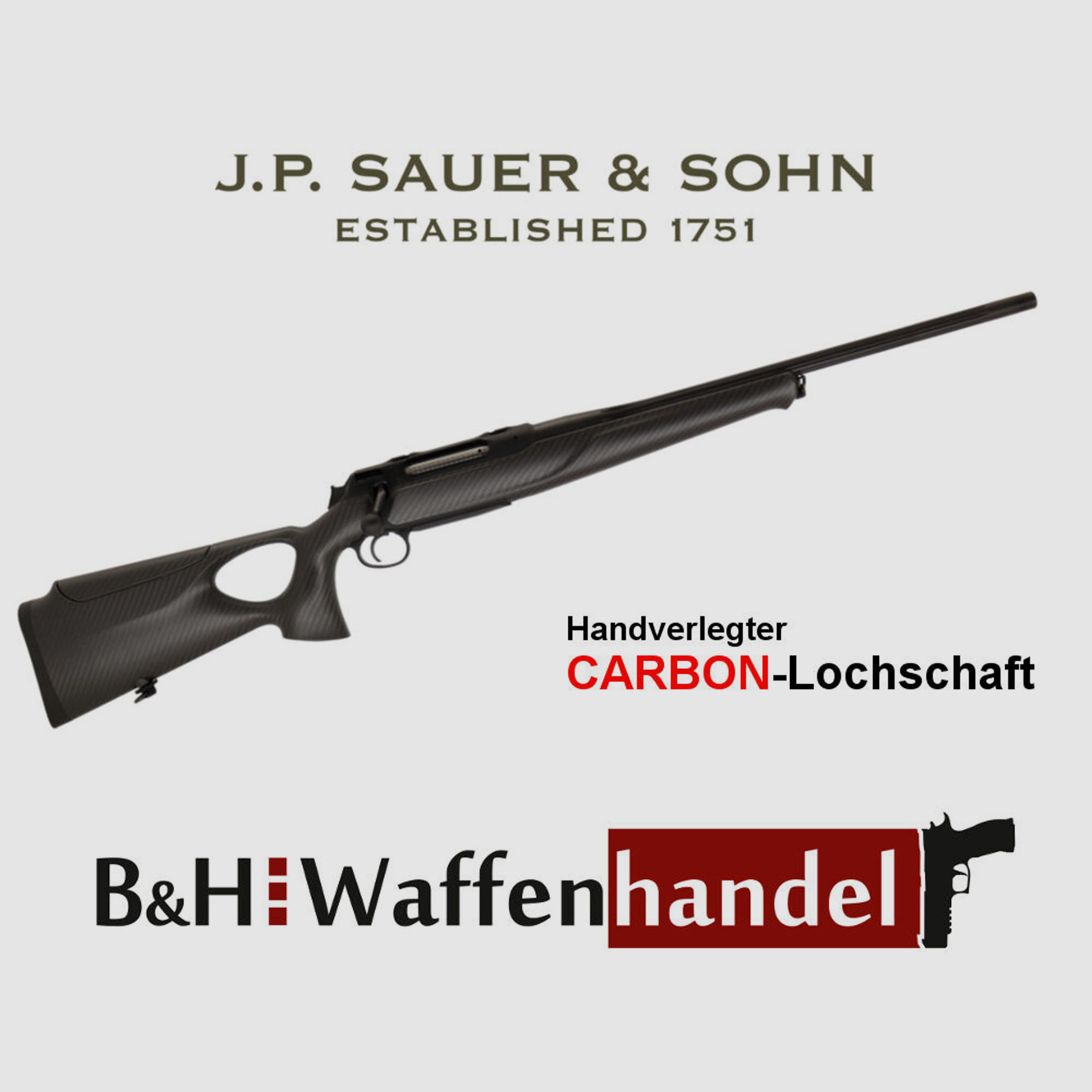Sauer & Sohn	 S404 Synchro XTC mit Carbon-Lochschaft