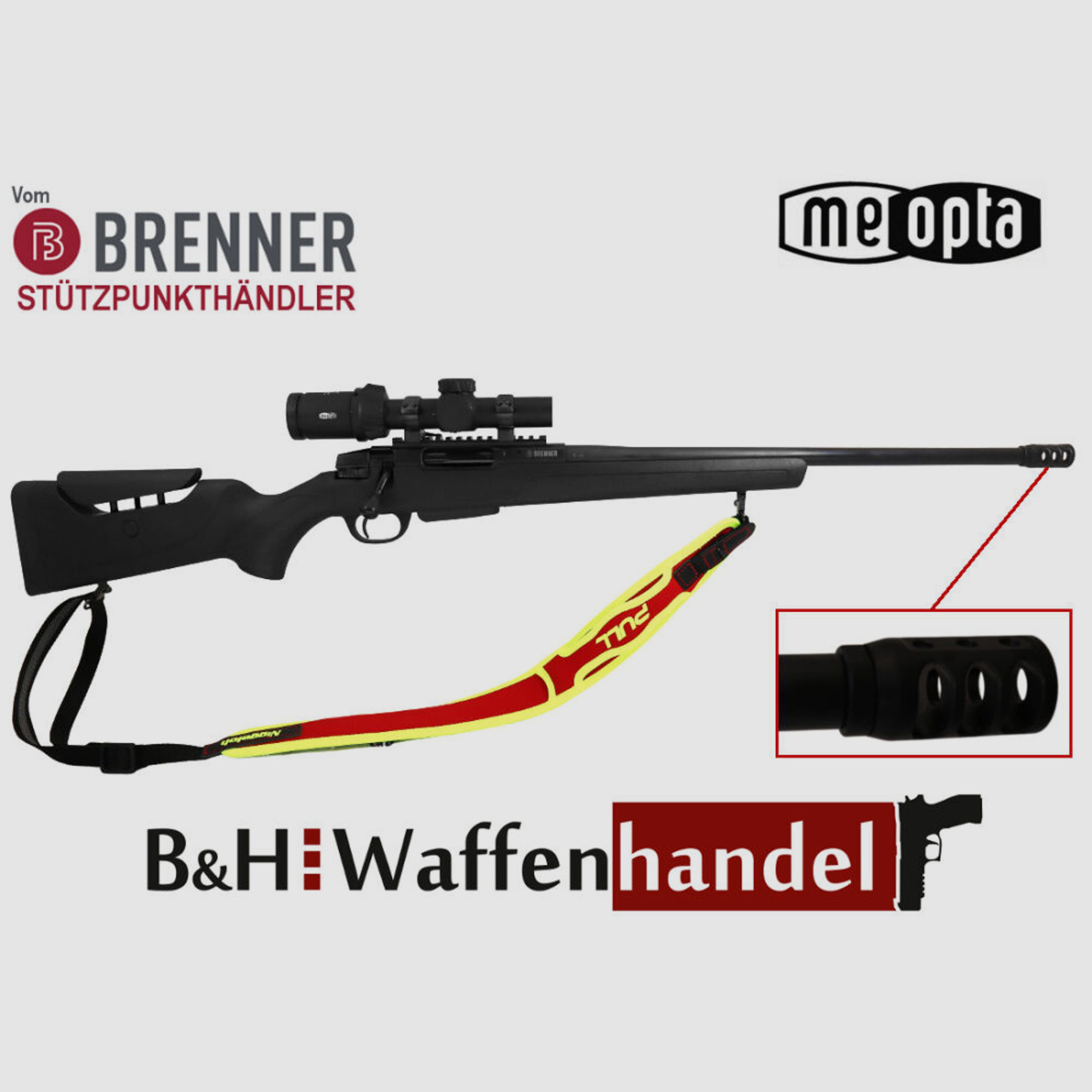 Brenner	 BR20  Drückjagd-Paket / Meopta 1-6x24 / Mündungsbremse / Niggeloh PULL