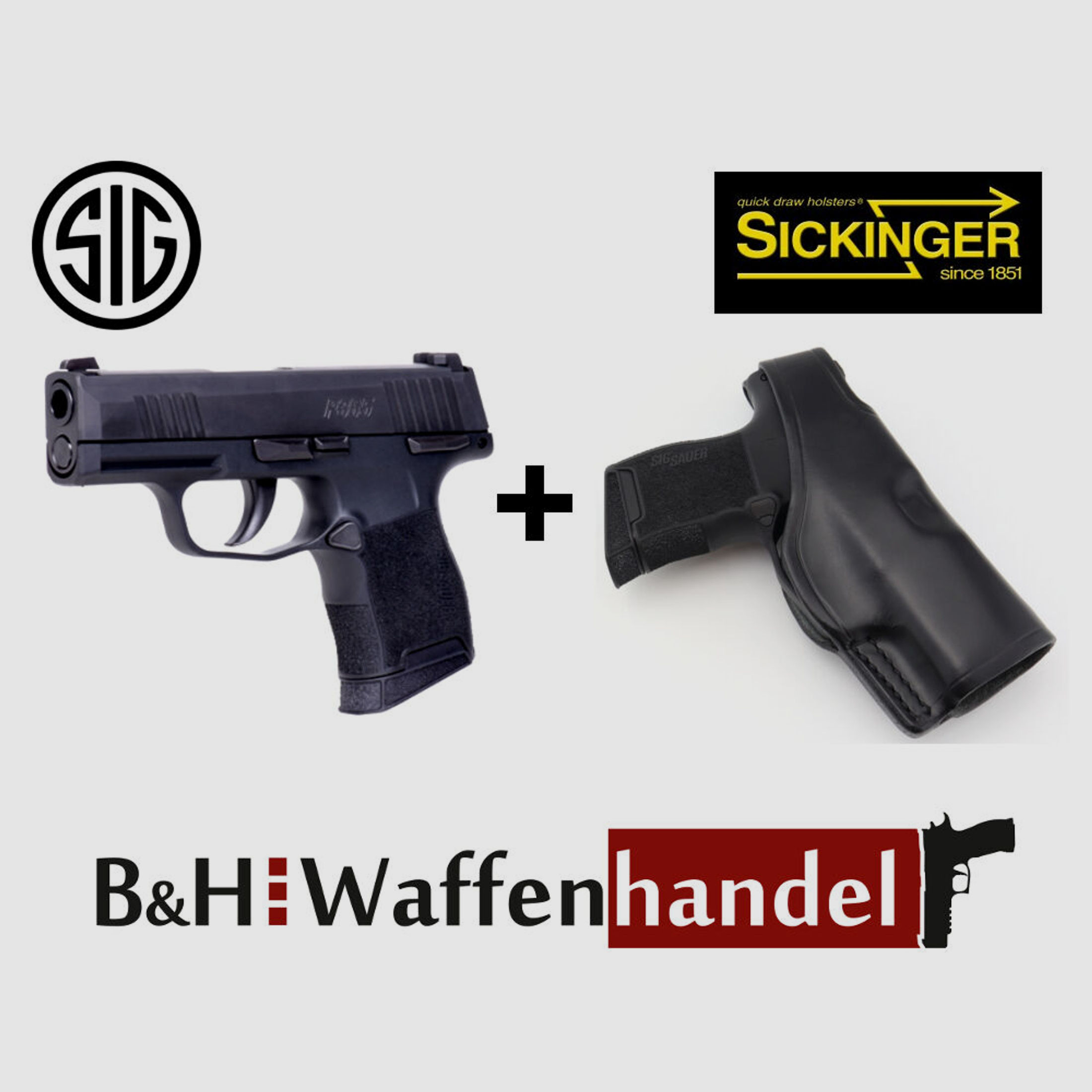 Sig Sauer	 P365 Nitron MS Pistole inkl. Sickinger Leder Holster