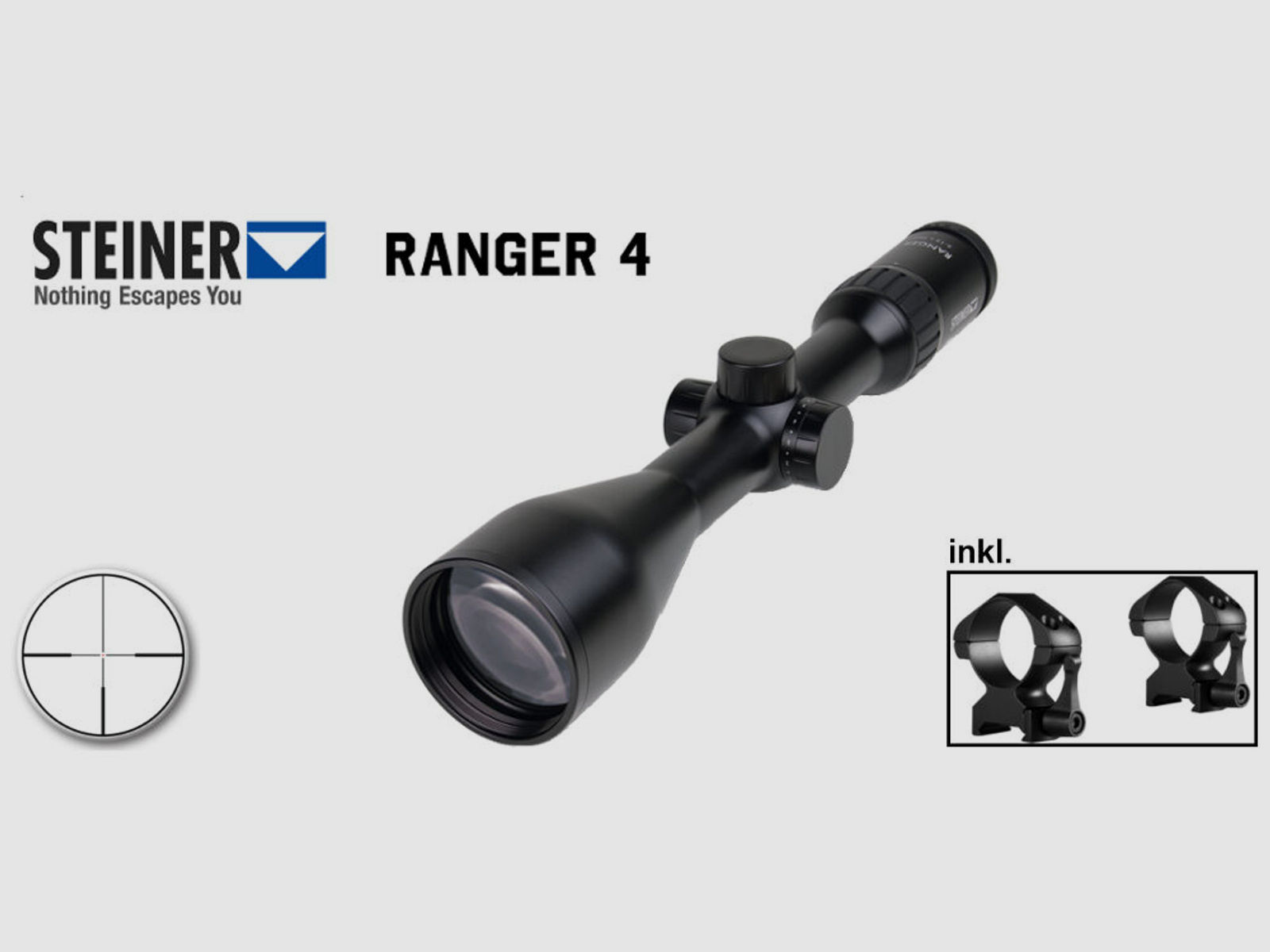 Bergara	 B14 B&H Prohunter LINKS Lochschaft mit Steiner Ranger 3-12x56 fertig montiert / Optional: Brenner Schalldämpfer