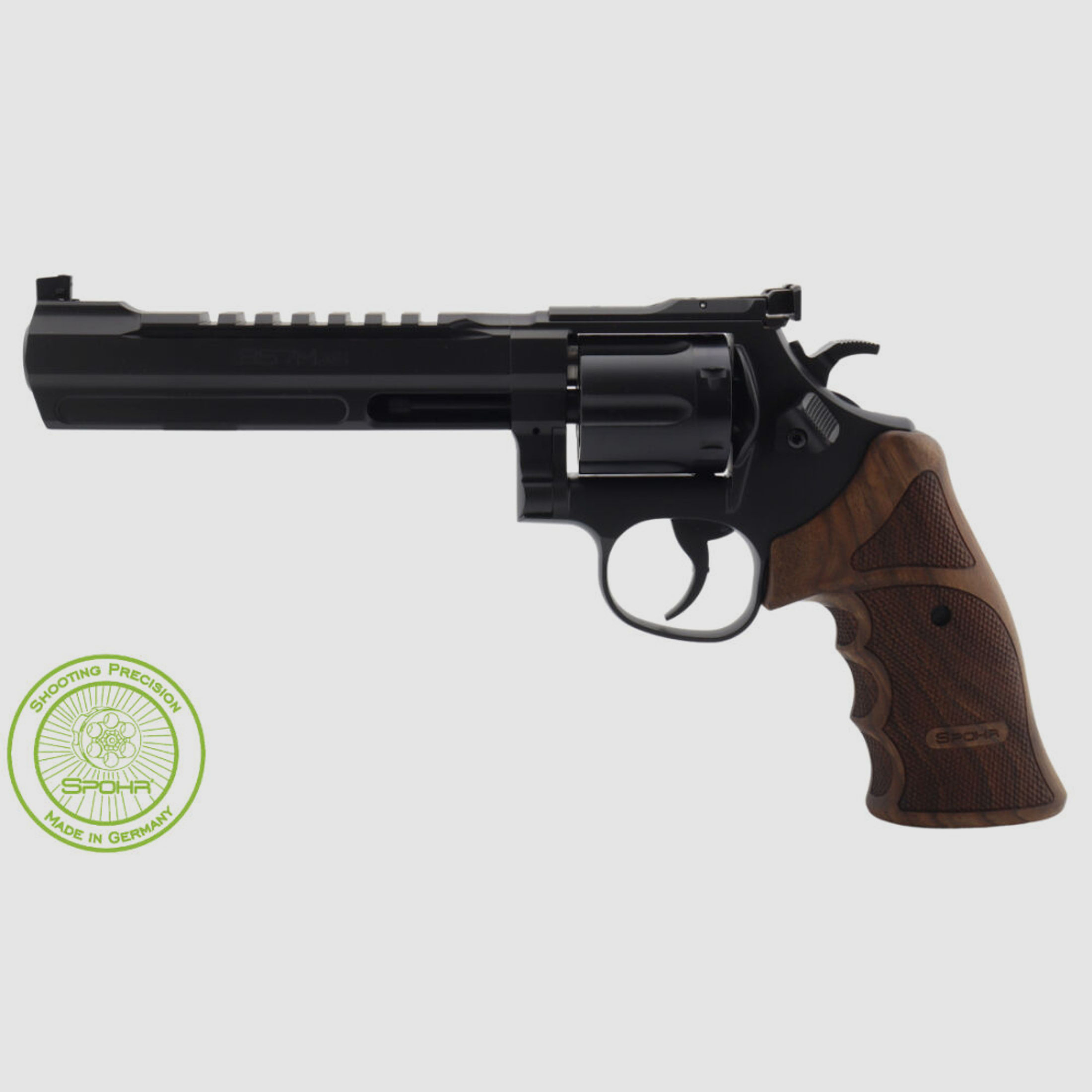 Spohr	 286 Competition Black Revolver mit Wechseltrommel 6 Zoll Revolver Sportrevolver schwarz