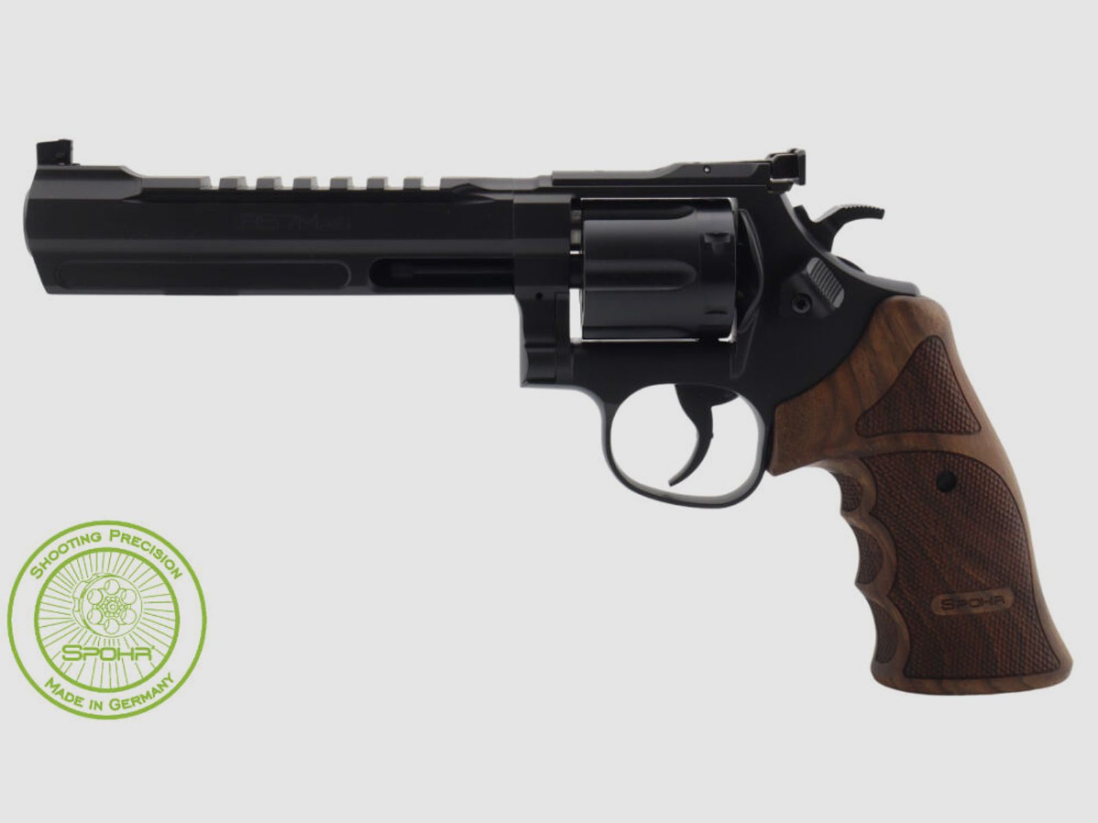 Spohr	 286 Competition Black Revolver mit Wechseltrommel 6 Zoll Revolver Sportrevolver schwarz