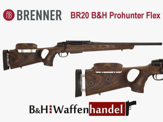 Brenner	 BR20 B&H Prohunter Flex Lochschaft Schaftrücken- & Längenverstellung Jagd Sport Damenschaft