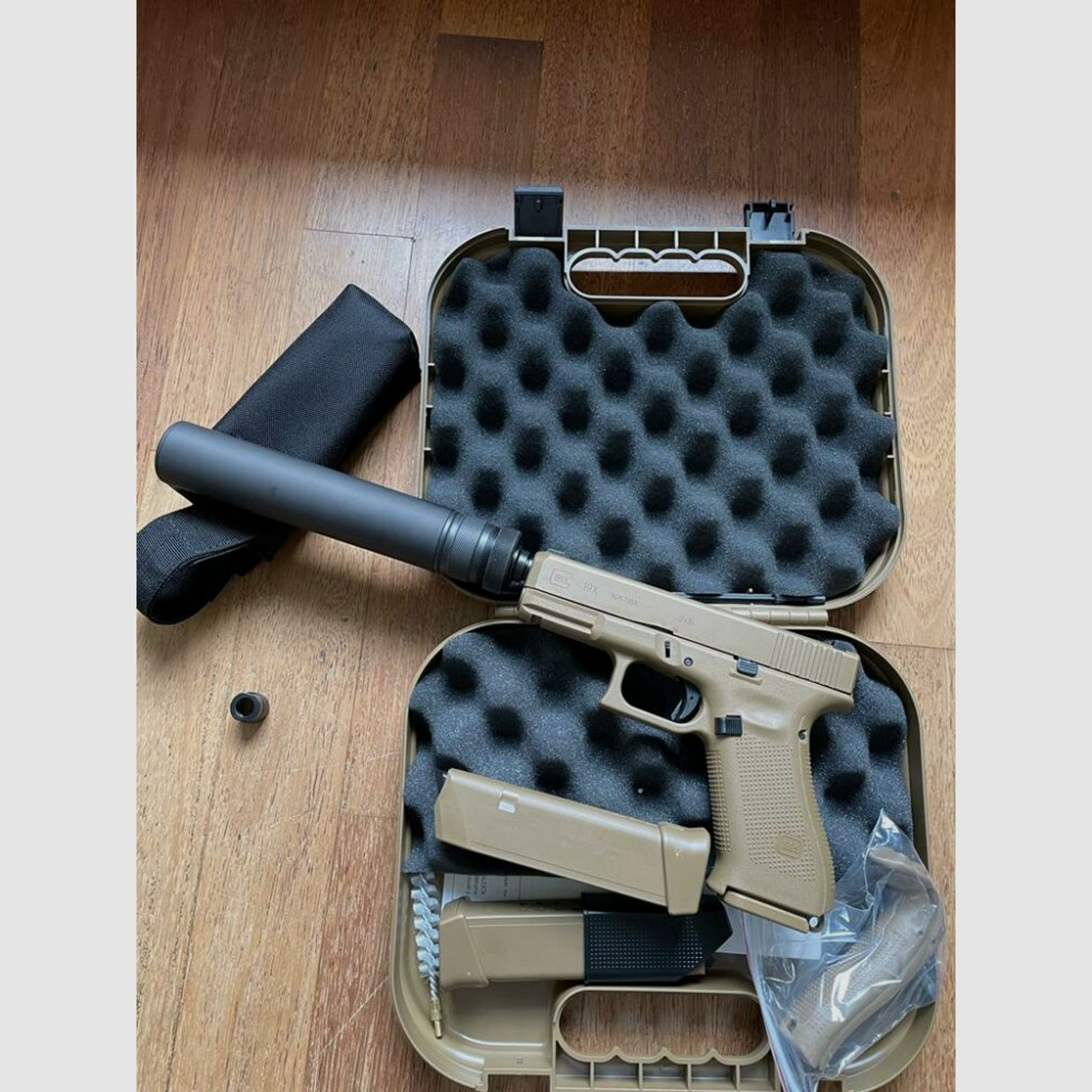 Glock 19X Coyote SD-Lauf M13,5 x1L, Kal. 9mm Luger