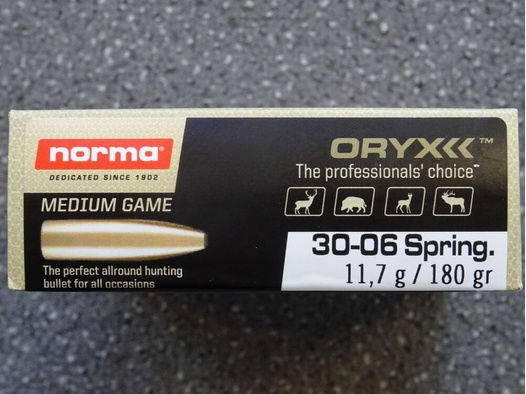 NORMA	 .30-06 Spring. ORYX 11,7g