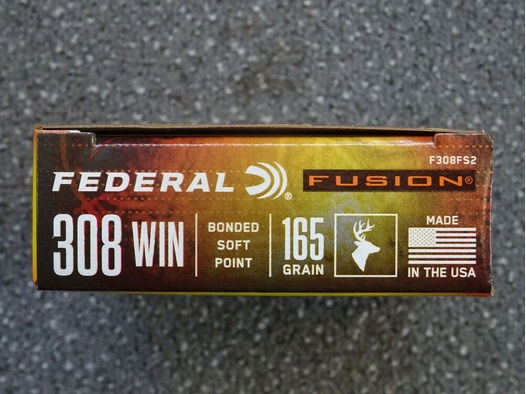 FEDERAL	 .308 Win. FUSION 165 grs