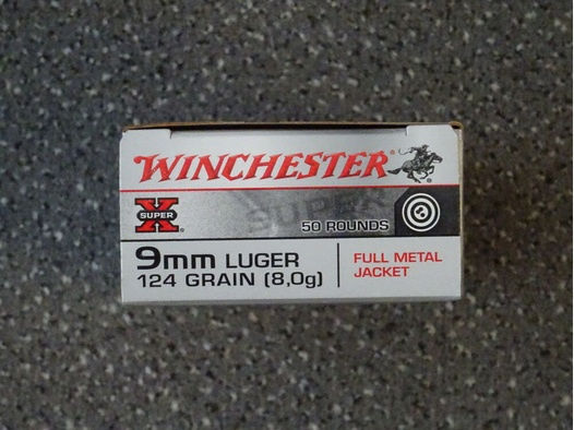 WINCHESTER	 9mm Luger, Vollmantel 124 grs