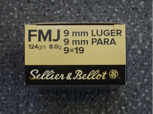 S&B SELLIER & BELLOT	 9mm Luger, Vollmantel 124 grs