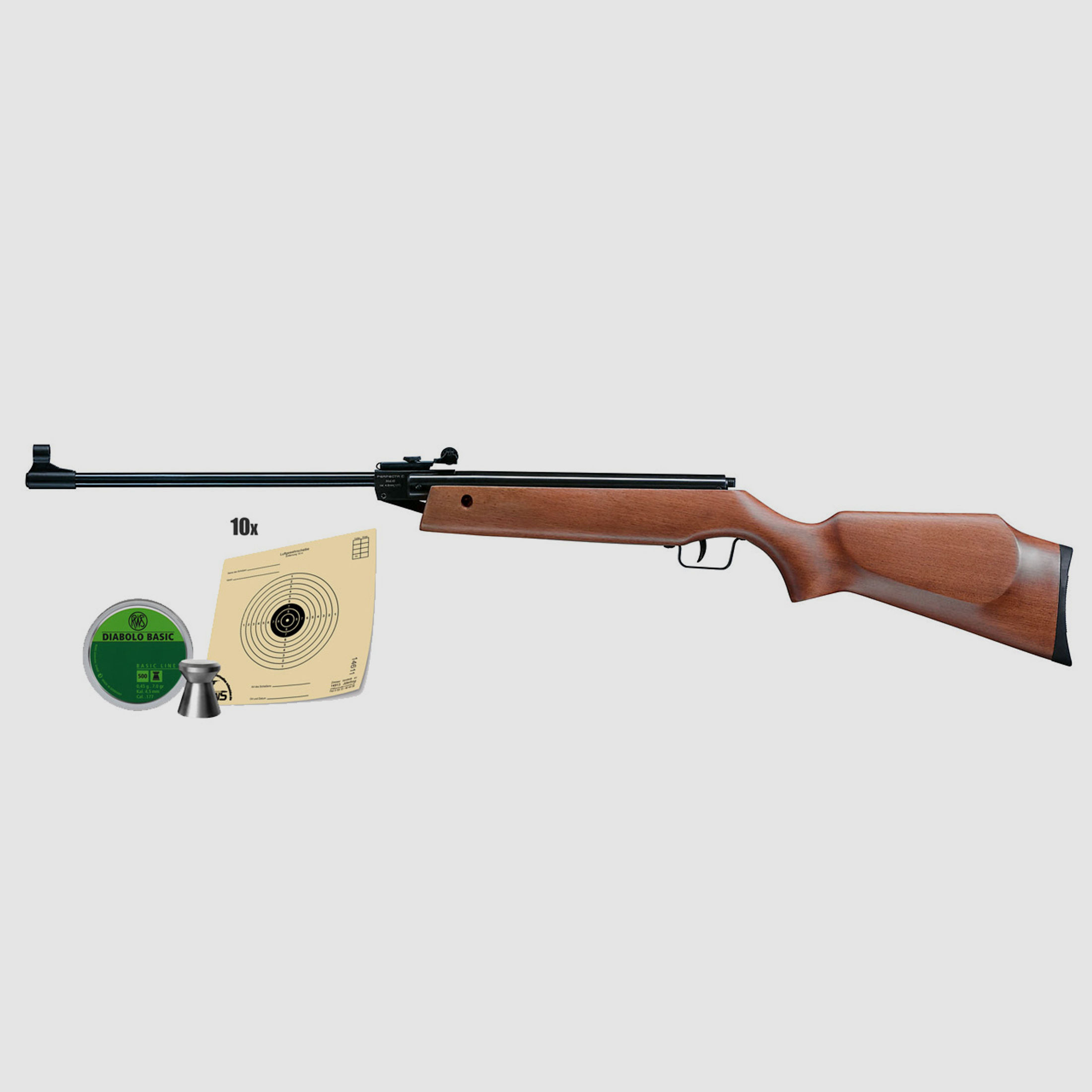 Vorteilspack Knicklauf Luftgewehr Umarex Perfecta 45 Holzschaft Kaliber 4,5 mm (P18)