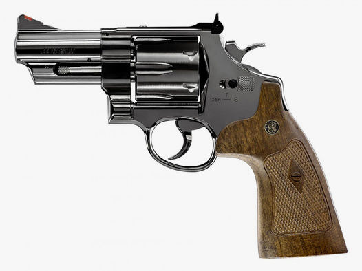 Softair CO2 Revolver Smith & Wesson M29 3 Zoll hochglanzbrĂĽniert braune Griffschalen Kaliber 6 mm BB (P18)