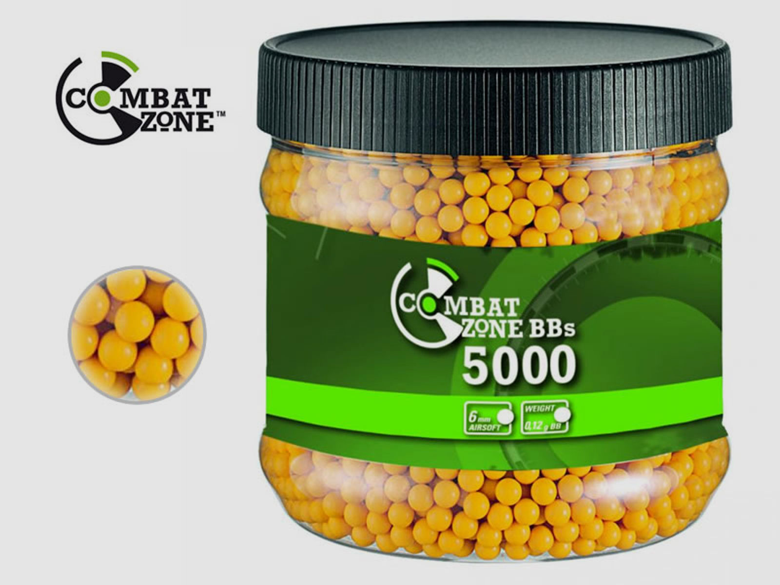5000 COMBAT ZONE BB`s Basic Selection, 6 mm, 12g, gelb