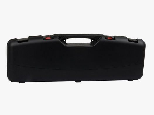 Gewehrkoffer Transportkoffer 80 x 20 cm Messingschaniere Kunststoff Noppenschaumeinlage 4 SchnappverschlĂĽsse mit 2 integrierten Zahlenschloss schwarz