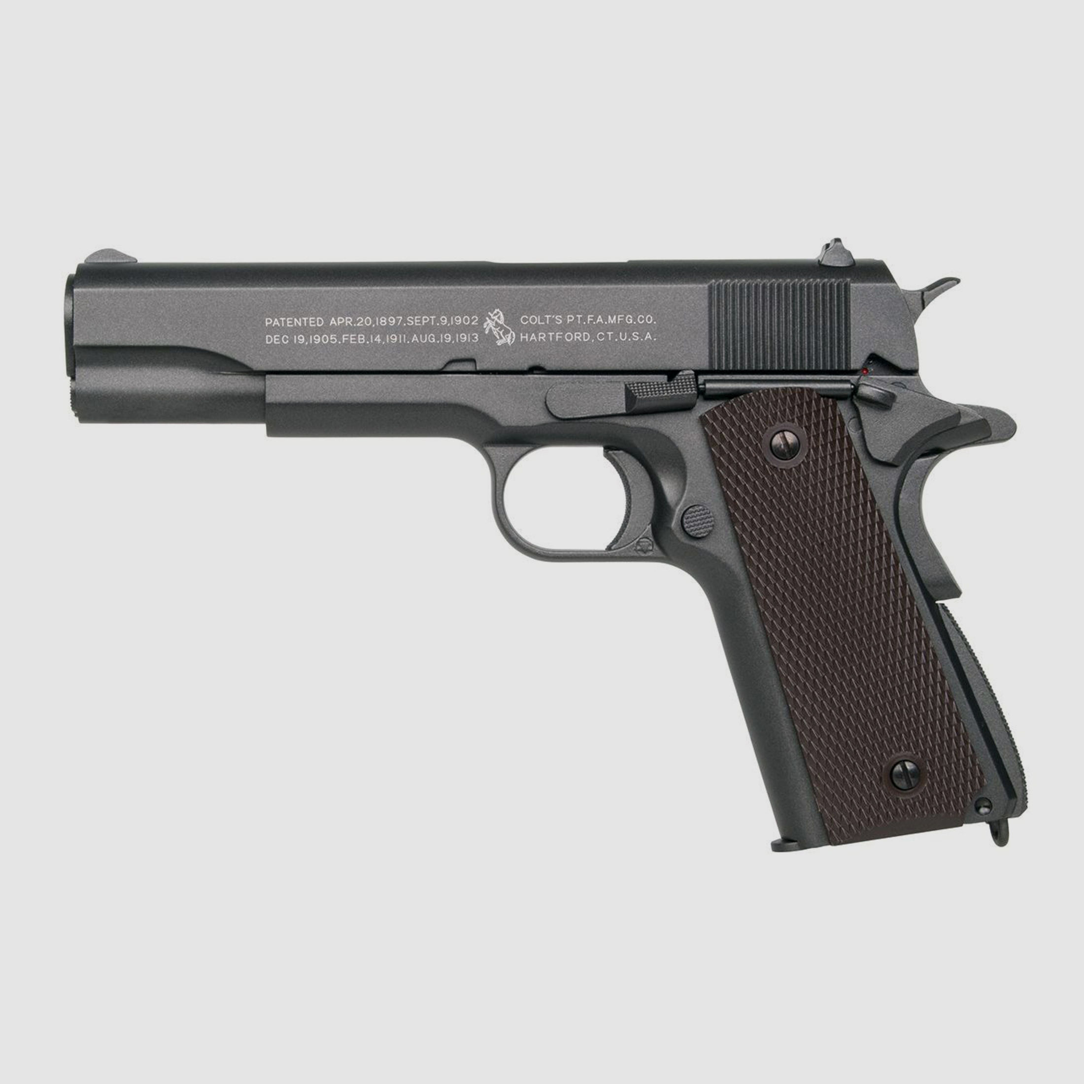 CO2 Softair Pistole Colt 1911 A1 Blowback Vollmetall Kaliber 6 mm BB (P18)