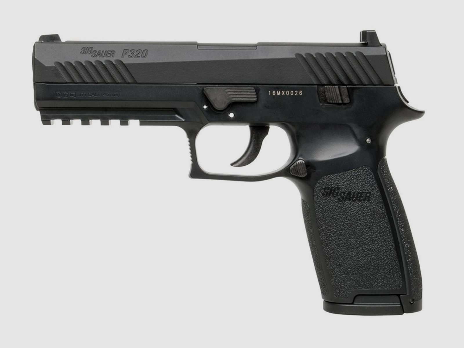 CO2 Pistole Sig Sauer P320 schwarz Blowback Kaliber 4,5 mm Diabolo (P18)