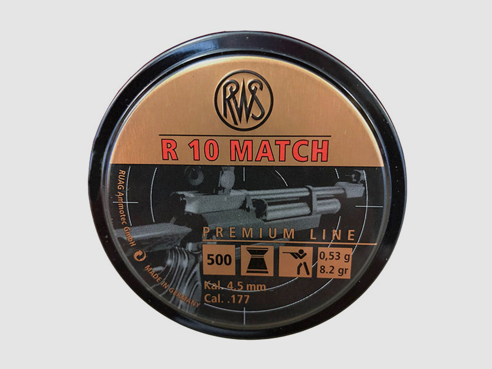 Flachkopf Diabolos RWS R10 Match Kaliber 4,49 mm 0,53 g glatt 500 StĂĽck