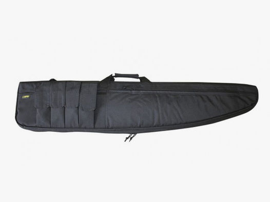 Coptex Gewehrfutteral, schwarz, 120 x 23 cm, Nylon, mit 6 Zusatztaschen und Trageriemen