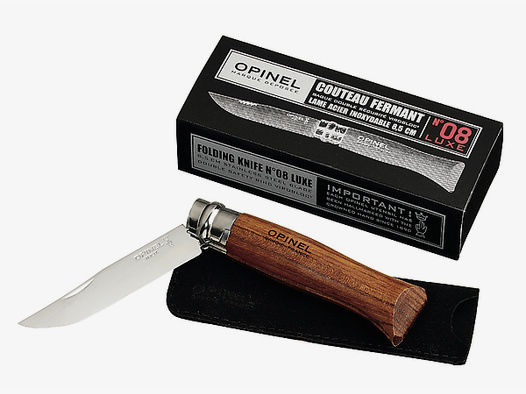 Luxus-Opinel-Messer mit Bubinga-Holz Griffschalen, rostfrei (P18)