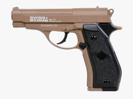CO2 Pistole Swiss Arms P84 Non Blowback tan Kaliber 4,5 mm BB (P18)