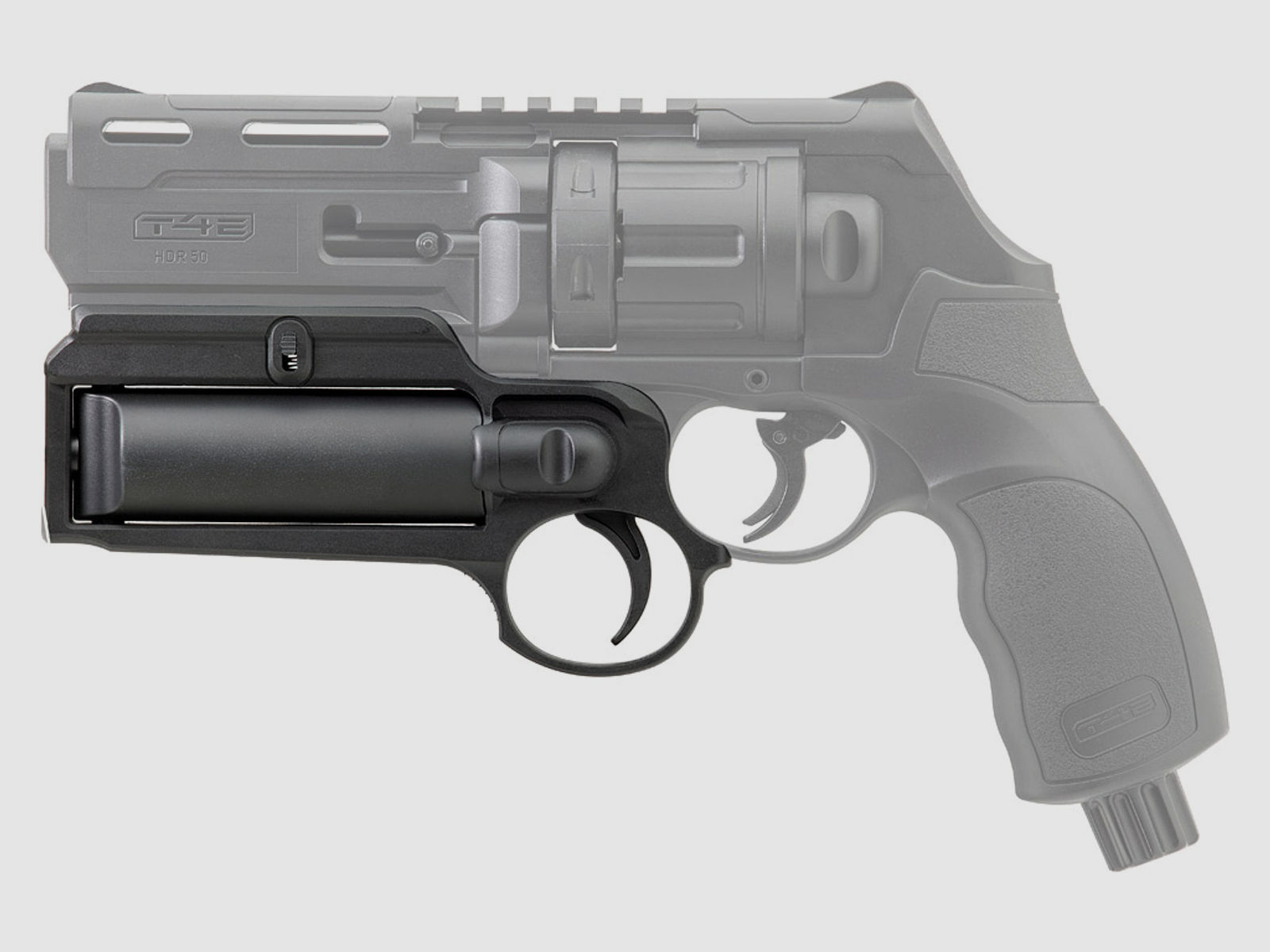 Launcher fĂĽr CO2 Markierer Home Defense Revolver Umarex T4E HDR 50 passend fĂĽr Walther P2P PGS Abwehrspray Kartuschen