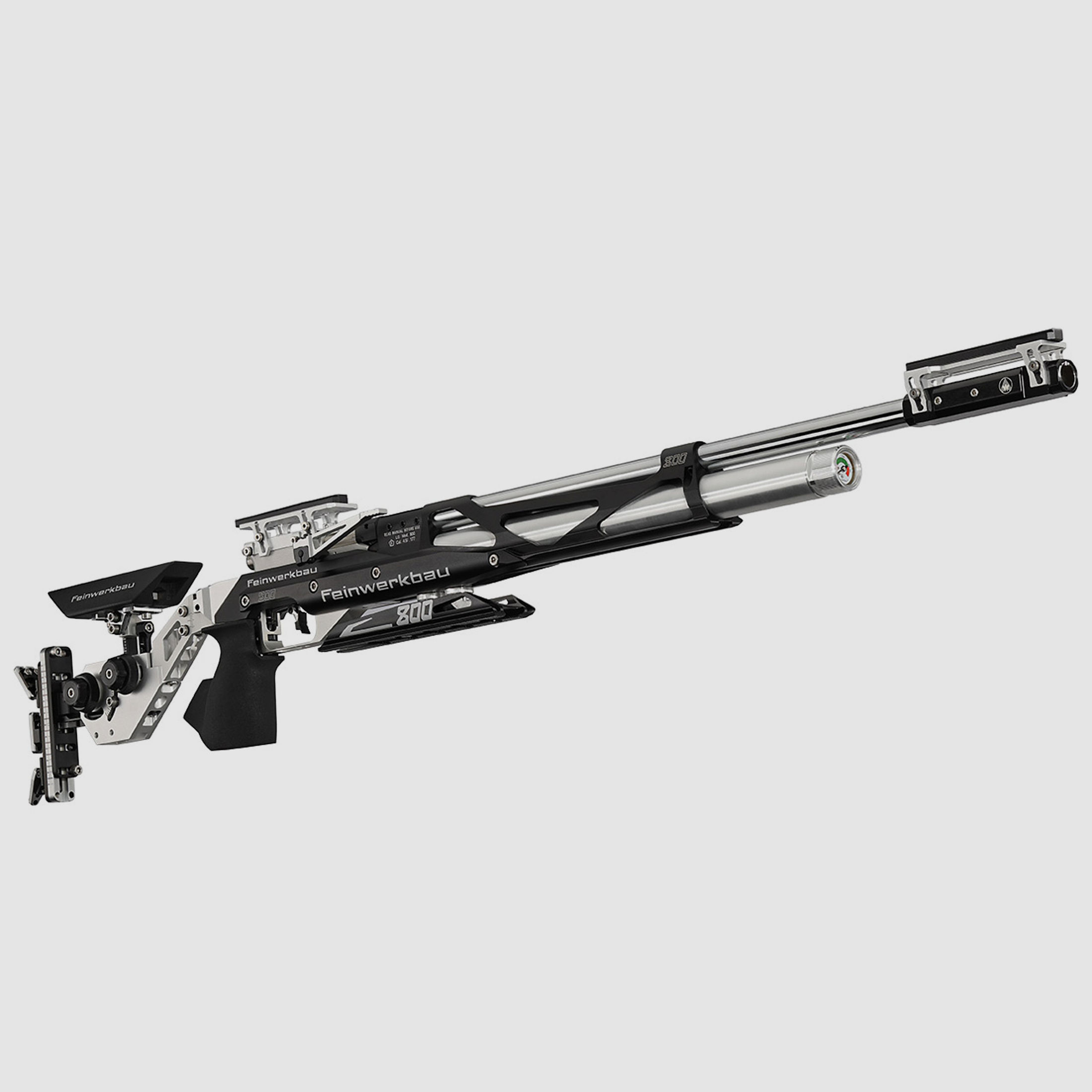 Match-Pressluftgewehr Feinwerkbau Modell 800 X Rechtsgriff Medium, schwarz, ohne Visierung, Kaliber 4,5 mm (P18)