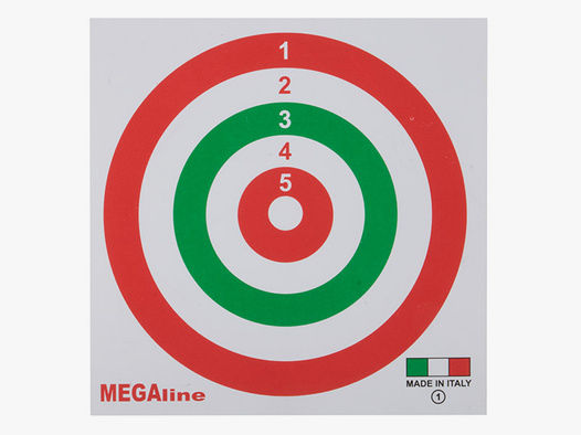 Zielscheibe Megaline tricolore 6er Ring 14 x 14 cm 3 farbig 100 StĂĽck