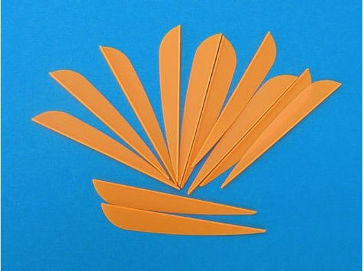 Kunststoffbefiederung fĂĽr Bogen- und Armbrustpfeile 12er Pack orange