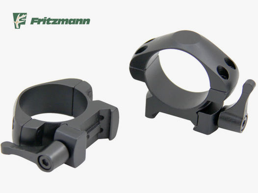 FRITZMANN Schnellspann-Stahlmontage, zweiteilig, 30 mm Ringe, Weaver, 5 mm niedrig