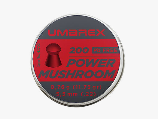 Rundkopf Diabolos Umarex Power Mushroom Kaliber 5,5 mm 0,76 g glatt bleifrei 200 StĂĽck